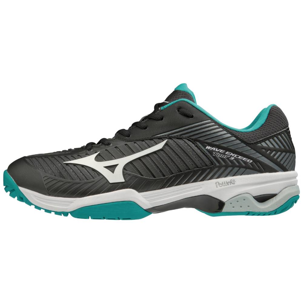 Mizuno Wave Exceed Tour 3 AC - Erkek Tenis Ayakkabısı - Siyah/Beyaz Türkiye (EOIHXA-564)